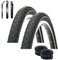 Angebot-Set / 2 x Kenda K-935 Fahrradreifen Fahrradmantel in Schwarz 37-622 (28 x 1.40) + 2 passende Schläuche DV inkl. 3 Reifenheber