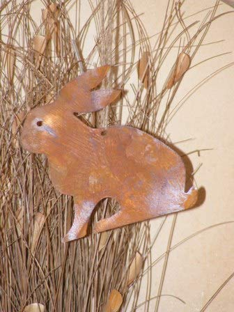 Rostikal Ostern Hase 12 x 12 cm Rost Deko zum aufhängen Osterdekoration Fensterdeko hängend