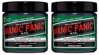 Coloración semipermanente Manic Panic Venus Envy Classic Creme, vegana y sin crueldad animal, verde, 2 x 118 ml
