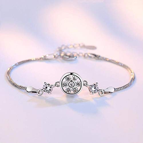 Hand Armband Armreif Armkette Damen 925 Sterling Silber Neuer Schmuck Hochwertige Retro Mode Frau Armband Runde Zirkonia