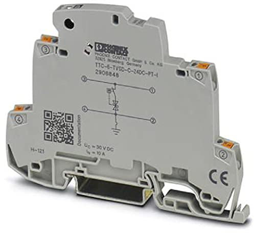 PHOENIX CONTACT TTC-6-TVSD-C-24DC-PT-I Überspannungs-Feinschutz mit Integrierter Statusanzeige für eine Signalader mit Geerdetem Bezugspotenzial