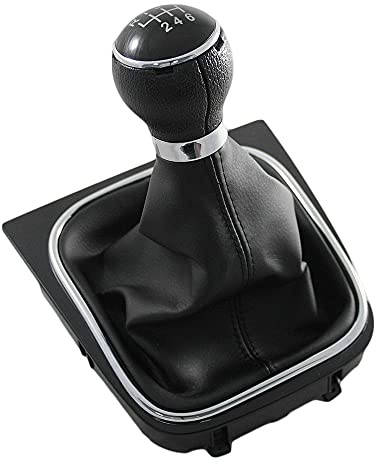 Schaltknauf 6 Gang Schalthebel mit Gamaschenabdeckung Kompatibel mit VW