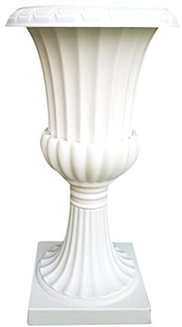 1Pcs Weiß Griechischen Säulen Griechischen Pflanzer Klassische Italienische Inspiriert Spalte Pflanze Stehen Topf