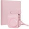 Tasche Hülle mit 256 Taschen Fotoalbum für für Fujifilm Instax Mini 11 Sofortbildkamera (Rosa)
