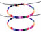 Kiwochy 2x Surfer Armband Pride Fußband für Frauen Männer Pride Armband Boho Strand Armband Wasserfest & verstellbar Surfer Fußband Fußkettchen Handgestrickt Freundschaftsarmband