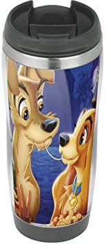 Lady and The Tramp - Travel Mug, Thermal Insulated Cup for Hot and Cold Beverages Drinks