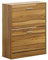 Brigros WeHome - Scarpiera salvaspazio disponibile in diversi modelli e colori con ante a doppio ripiano, scarpiera legno, porta scarpe salvaspazio, scarpiera componibile (Legno Naturale, 2 Ante)