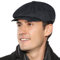 Superora Herren Schiebermütze Flatcap Mütze Cap Fischgräten Tweed Newsboy Cap Fischgrät (Marineblau)