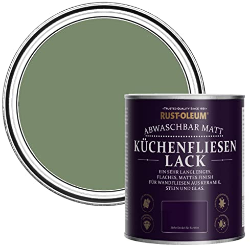 Rust-Oleum Peinture Verte Résistante à l'eau pour Faïence de Cuisine, Finition Mate - Broussaille 750ml