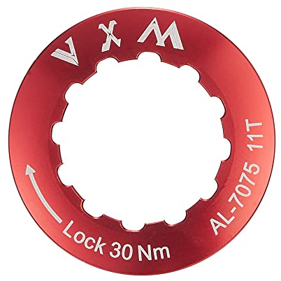 LWITDOG Fahrrad-Kassetten-Verriegelungsring, CNC-Aluminium, für 7–11-Gang-Fahrrad, Rennrad-Kassette, Rot