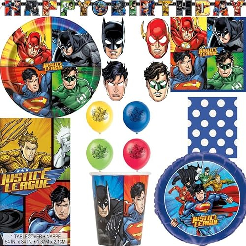 XL Partyset Justice League Kindergeburtstag Party Deko Geburtstag