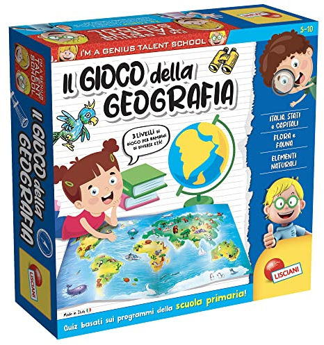 Liscianigiochi 100545 Lisciani Giochi I 'm a Genius Ts Das Spiel der Geographie, Mehrfarbig, Einheitsgröße