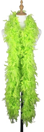 1.8m 100g Fruit Green Marabou Feather Boa Fancy Dress for Parties, Festivals, Pride, Hen Do, Stag Do, Halloween, Christmas