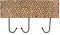 Ajuny Porte Manteau Mural en Bois avec 3 Crochets et Feuille Fleurie Conception pour Suspendre des Vêtements Peignoirs Serviettes Manteaux Décoration d'intérieur Cadeaux - 37.5 X 21 CM