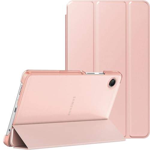 MoKo Case Fits Samsung Galaxy Tab A9 8.7-Inch 2023 (SM-X110/X115/X117), Lightweight Stand Smart Case Hard Shell for All-New Galaxy Tab A9 8.7 2023 Tablet, Two View Angle, Rose Gold