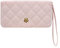 WisePoint Portafoglio Donna, Portafoglio Porta Carte in Pelle PU Porta Carta di Credito di Grande Capacità con Cinturino da Polso, Portafoglio Frizione Lungo per Shopping, Viaggi, Incontri(Rosa, L)