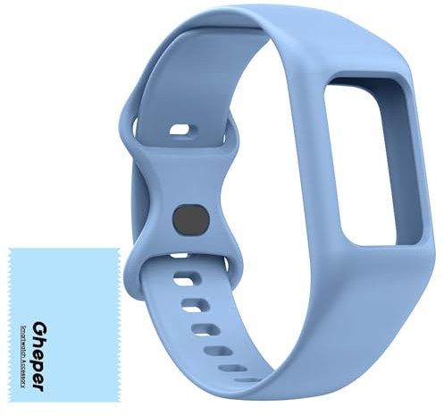 Gheper Cinturino di ricambio morbido compatibile con Fitbit Charge 6, Charge 5, Charge 4, Charge 3/3SE in silicone Allround, 8.7 inches, Silicone, Senza Gemstone