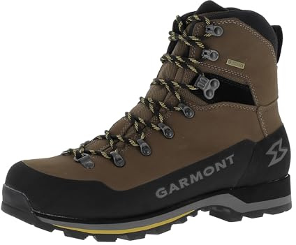 GARMONT Nebraska 2 GTX wasserdichte und stabile Bergschuhe mit Nubukleder Obermaterial | Bergstiefel | Wanderschuhe | Herren Brown/Black EU 48