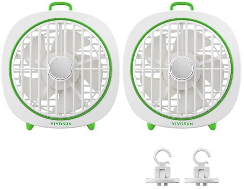 VIVOSUN AeroWave D4, ventilateur à clip de tente de culture de 10,2 cm avec crochet amovible, flux d'air puissant et silencieux à 3 vitesses, angle de flux d'air réglable pour culture hydroponique,