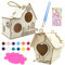 DIY Vogelhaus Bausatz für Kinder,2 Stück Vogelhaus zum Bemalen für Kinder,Holz Vogelhaus Puzzle Machen Set,Vogelhaus zu Bauen und Malen,Vogelhaus Bausatz Kinder Kreative Bastelsets,DIY Birdhouse
