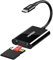 UGREEN Lector de Tarjetas USB C SD TF Micro SDHC Micro SDXC Card Reader Adaptador Micro SD a Tipo C, Compatible con iPhone 16 15 Plus Pro MAX MacBook Air iPad Pro, Negro