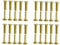 WNJun 20 Piece Double Cap Tubular Chicago Rivets, For Kitchen Chopper Knife Handle Screw Connecting Pipe (Color : Yellow Brass H62)