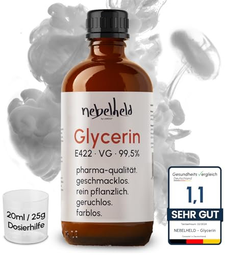 Glycerin | Liquid | Pflanzlich | Lebensmittelquailität | MADE IN GERMANY | VG | 99,5% | 0,5L (0,6 kg)