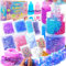 Slime Kit Confetti Age 3+, Glimmer Crunchy, Foam Slime, J elly Cubes Slime, Stress Relief Toys, Party Favors for Kids, for Girl Boys 6 7 8 9 10 11 12