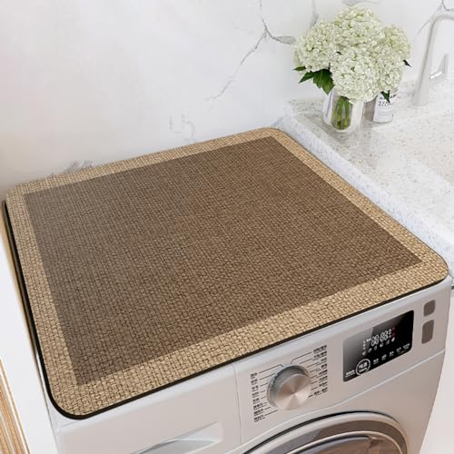 QHanky Protector Superior para Lavadora y Secadora,50 * 50cm Fundas de Diatomita para Lavadora y Secadora AlmohadillaProtectora de Goma Antideslizante Impermeable para Lavadora y Secadora