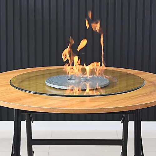 Drehteller-Lager, Lazy Susan drehbarer Drehteller-Organizer, runder Pizza-Kuchenteller, drehbarer Ständer für Esstisch, Robustes Serviertablett aus gehärtetem Glas, Hitzebeständigkeit 300 ℃, Gewür