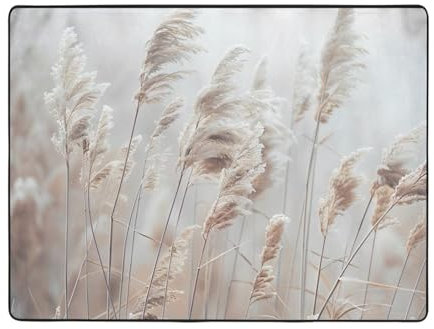 RAIZHE Tappeto in flanella con canne appassite, antiscivolo, assorbente, versatile, per soggiorno, camera da letto, camera dei bambini, 160 x 122 cm