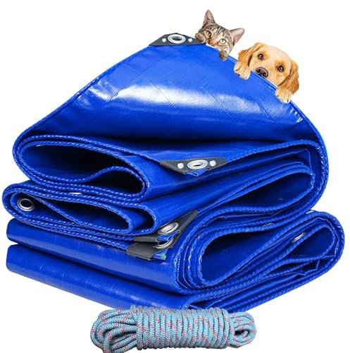 YANFEILI Poolabdeckung für Rund Pools,0.5x35m 520g/m² tarp PVC Poolplane aus,Pool Abdeckplane mit Ösen Drahtseil Aluminiumverschluss,wasserdichte Poolfolie für Sommer Winter Blau