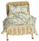 1:12 Europäisches Doppelbett Modell Rattan Mini Bett, Puppenhaus Miniatur Bett, Dekoration, B