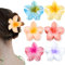 BAISEN 6 Stück Farbige Blumen Haarklammern, 8 cm Große Hawai Blumenklammer für Frauen, Geeignet für Damen Dünnes Dickes Haar, Starke Rutschfeste Blumen Haarspangen (Set 1)