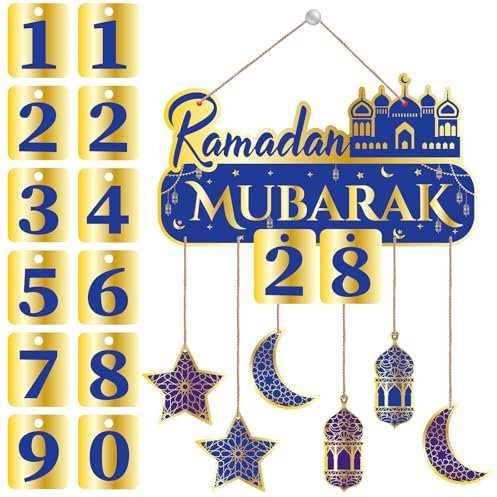 Ramadan Kalender Aus Holz, Ramadan Deko, Eid Mubarak Adventskalender, DIY Ramadan Dekoration 30 Tage Countdown, Ramadankalender Kinder, Deko ramadan, Ramadankalender, Kalender für Zuhause