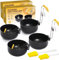 Folding Egg Poacher, Stainless Steel Egg Cooker Collapsible Hang Ear Egg Boiler with Anti-Scald Folding Handle & Brush, Non Stick Fried Egg Rings for Perfect Boiled Eggs for Kitchen Tool (4PCS)
