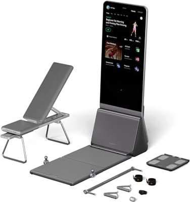 AEKE Smart Home Gym System - Fitnessspiegel K1: KI-betriebenes All-in-One-Fitnessgerät für Ganzkörper-Krafttraining und personalisierte Workouts