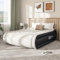 YITAHOME Luxury Air Bed with Integrated Mattress,Double airbed with Built-in Electric Pump, Inflatable Mattress, Quick Self-Inflation/Deflation Blow Up Airbed for Guest, Camping, Grey & Black