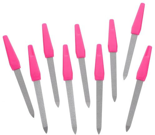 CANIGHT 10pcs Double Sided Metal Nail Files for Nails Fingernail Files Tools for Men and Women for Home and Salon Use