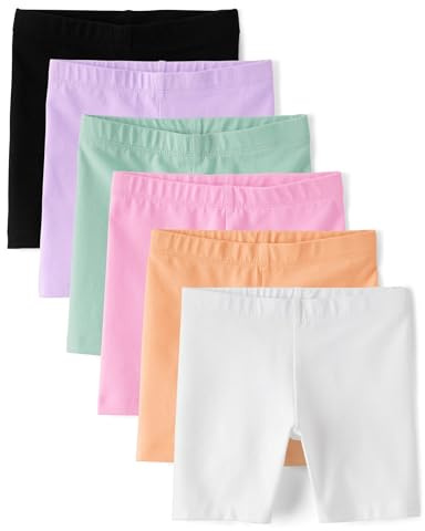 The Children's Place,Baby-Girls,and Toddler Mix and Match Bike Shorts,Summer Vibes 6-Pack,5 Years