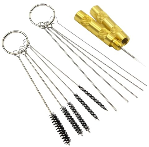 Komplettes Airbrush Reinigungsset Tragbares Werkzeug mit Edelstahlnadeln,