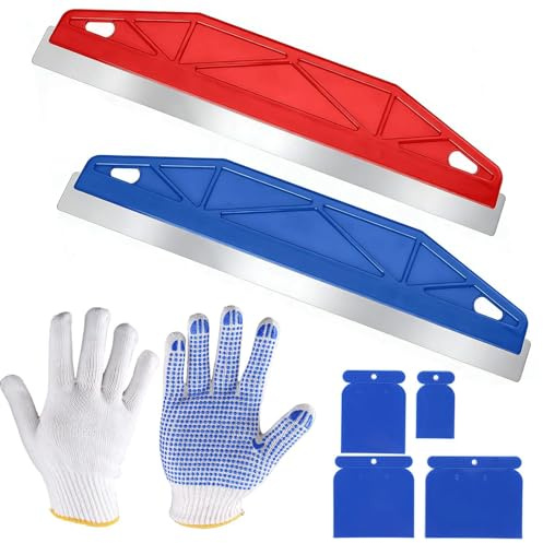 7-Piece Paint Edger Tool Set Stainless Steel Edge Painting Tool | Stainless Steel; Wall Repairs, Interior Decoration; Repairing Walls And Wallpaper; Full Range of Tools, Including Gloves