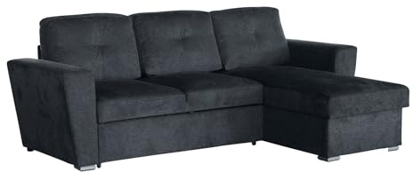 Riess Ambiente Modernes Schlafsofa Apartment - 245cm - grau - Strukturstoff 3-Sitzer Couch mit Stauraum Schlafcouch Sofa