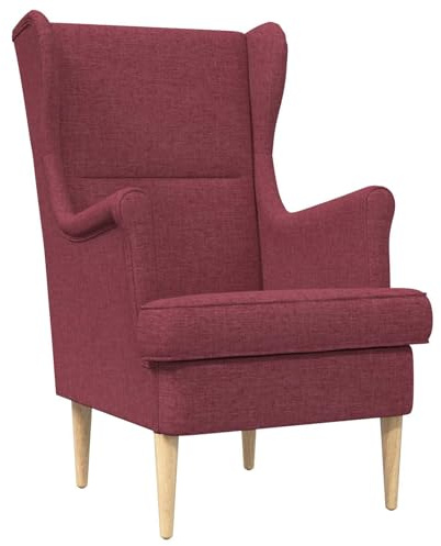vidaXL Sessel Weinrot Stoff, Moderner Sessel, bequemer Lesesessel, Elegante weiche Polsterung, ergonomisches Design für Wohnzimmer und Schlafzimmer