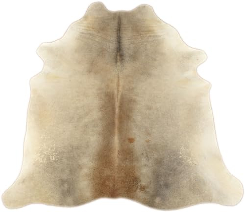 generisch KUHFELL STIERFELL GRAU BEIGE Natur 190 x 200 cm Fell Teppich VON KUHFELLE ONLINE