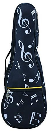 Borsa per ukulele, custodia per ukulele 21impermeabile Oxford custodia per note musicali zaino monospalla con cinghie regolabili (Nero)
