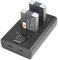 DSTE NB-13L Ersatzakku + Dual-USB-Ladegerät mit LCD-Display, kompatibel mit Canon PowerShot G5X G7X G9X, G5X Mark II, G7X Mark II, G9X Mark II, SX720 HS, SX730 HS, G1 X Mark III Kamera, 2 Stück