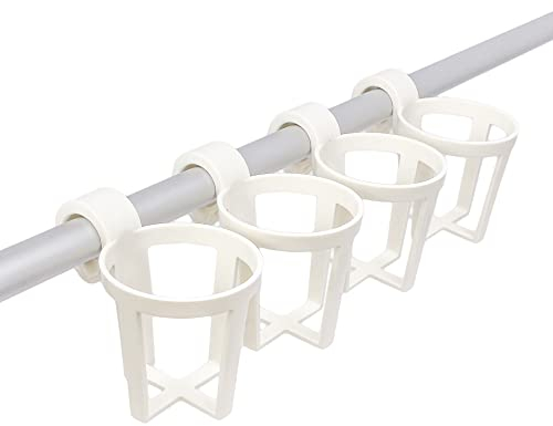 GATE14® Kit de 4 Porte-Verres à Clipser pour Bateaux à Installer sur Tube ou Garde-Corps