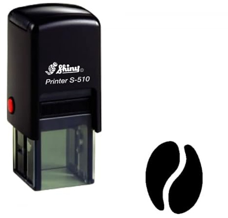 Stampolo Coffee Bean No.2 Loyalty Card Pre Ink Personalized Custom Self-Inking Rubber Stamp