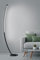 Trango 1525A Stufenlos dimmbar Stehlampe in Anthrazit-Optikt 15 Watt – 1300 Lumen – 3000K warmweiß LED Modul Serie *ARC* Höhe: 150cm Standlampe - Wohnzimmer Leuchte mit weißes satiniertes Lampenschirm